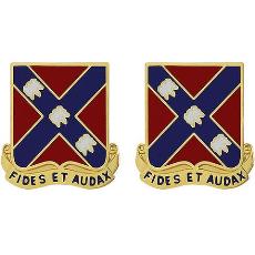 134th Field Artillery Regiment Unit Crest (Fides Et Audax)